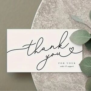 Elegant Thank You Card - 50 Pieces (NWT)